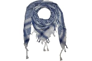 PURECITY® Cheche Keffieh Shemagh Foulard Palestinien 100% Coton - 110 cm x 110 cm - Nouvelle Collection