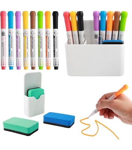 Nobo Mini Whiteboard Markers met Magnetische, geïntegreerde Wisser