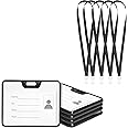 GLUN® Black Horizontal Plastic ID Card Holder Case Dual Tone Glosy Finish with 5 Black Premium Straps, Double Sides Visible, Unisex ID Card Holder Case for Office, School and Colleges Pack of 5
