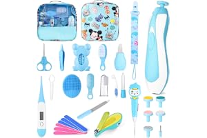 Flintronic 30-i-1 kit för barnsjukvård och skötsel, nyfödda babyvårdstillbehör med hårborste, kam, nagelklippare, för nyfödda