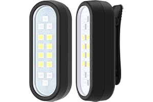 Yaklim Running Light, 2 Pack Clip on Flashlight for Runners Rechargeable Safety Lights for Walking at Night Hands Free Emergency LED Flashlight Work Light Warning Flashing Camping Hiking Walking Dog