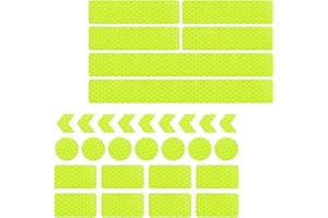 RtottiM 20 Pièces Reflectors Adhesives Stickers Réfléchissants Vélo Autocollants Réfléchissants pour Vélo Voiture Poussette Casque Moto Scooter