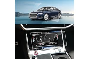 BSTW Kompatibel mit Audi A6 C8 A7 4G 2018-2024 & Audi Q7 4M Q8 2020-2024 Navigation Schutzfolie 8,6 Zoll Lower Display Gehärtes Glas Displayschutzfolie 9H Kratzfest HD Klar