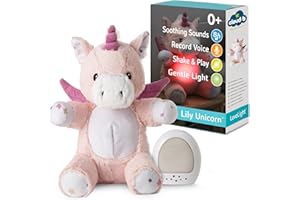 CLOUD B Cloud.b LoveLight™ Buddies - Lily l'Unicorno | Suoni rilassanti | Registrazione vocale | Shake & Play | Luce tenue
