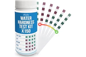 MILYTEC 150 TH-testremsor för dricksvatten - kalksten vattenhårdhetsanalys kit - TH mjukgörare, akvarium, pool - enkel mätning med exakta tungor - °f (FR), °dH (DE), ppm