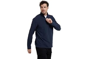 Mountain Warehouse Camber II Mens Half-Zip Fleece - Lightweight & Quick Dry Microfleece - Autumn, Winter, Outdoors