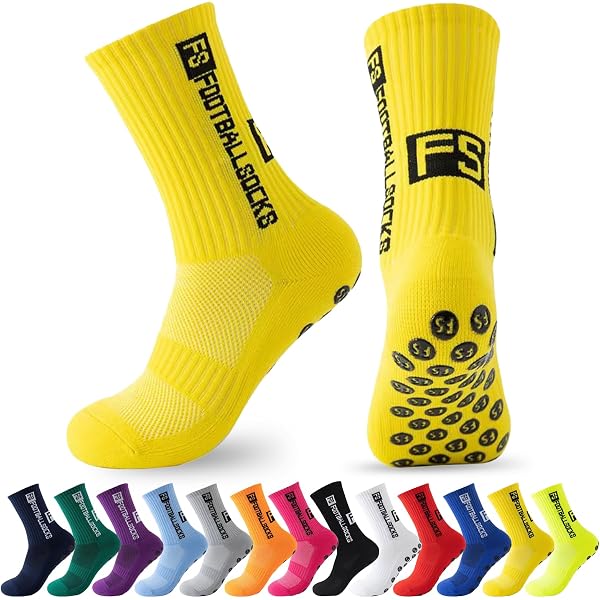 Detontek 3 Paar Fußballsocken – Größe 39-46 – Atmungsaktiv, Rutschfest, Mit Grip – Für Fußball, Basketball, Laufen & Mehr