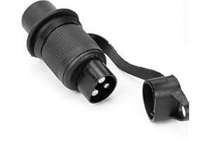 DARKGUARD 1 pezzo Spina 3 Poli Trattore 12v 24v,Spina 3Poli per Macchine Agricole, Spina 3Poli 12v Maschio,Spina 3Poli per Rimorchio Norma DIN 9680,Impermeabile,Trattori Portabici Auto RV (Spina M1)