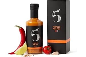 Chilli No.5 | Perfect Piri Piri, Sauce Gourmet Pimentée, Végane, Sans Gluten, Sans Colorants ni Arômes Artificiels, Bouteille de 200 Millilitres