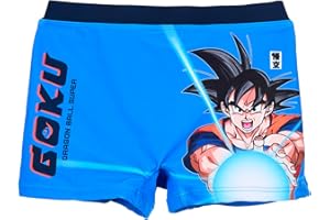 Dragon Ball Z Maillot de Bain pour Garçon, Short de Bain Goku, Maillot de Bain Enfant, Tailles 4 à 10 Ans