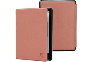 ZhaoCo Etui do 6.8" Kindle Paperwhite (11. generacji-2021) i Kindle Paperwhite Signature Edition Czytnika, Smukłe Etui Ochronne Ze Skóry PU - Różowy