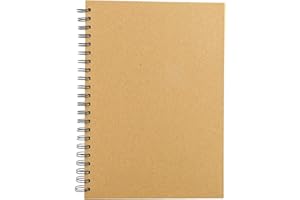 TOP-PINDU Krafty Soft Cover Spiral Sketchbook Pad, Blank Notebook Journal, Memo Notepads Diary Planner, 120 Pages/ 60 Sheets 160gsm (A4)