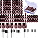 AUSTOR 252 Pieces Sanding Drum Kit with Free Box Including 240 Pieces Drum Sander Nail Sanding Band Sleeves and 12 Pieces Dru