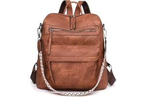 Puwuzixi Women's Backpack Waterproof Anti-Theft Lightweight PU Fashion Travel Multipurpose Convertible Purse Shoulder Bag Handbag Backpack