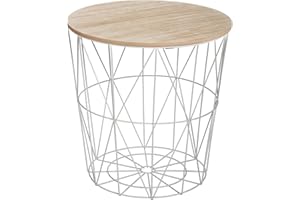 ATMOSPHERA CREATEUR D'INTERIEUR Mesa Auxiliar Gris Metal Kumi d.40