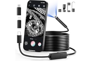Kardition 1080P HD Schlange Endoskopische Camera Endoscope Camera,Rohrkamera Endoscope,Kein WiFi,IP67,Ideal für Android,iPhone.Kamera Endoskop mit lichtType Snake Camera 3 M