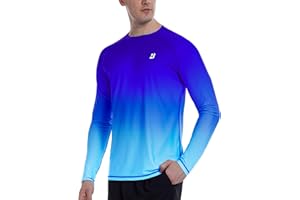 Roadbox Men's UPF 50+ Swim Rash Guard Vest, Long Sleeve UV Sun Protection Shirts, Quick Dry Diving Surfing Watersports Tops