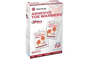 YakTrax Unisex 21239 Adhesive Toe Warmers, Orange, One Size UK