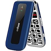 artfone Big Button Mobile Phone for Elderly, Senior Flip Phones Sim Free Unlocked Easy to Use Basic Cell Phones with 2.4" LCD