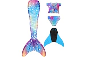 NAITOKE Queue de sirène pour Enfant Fille déguisement Sirene Fille,AQAA-AAJ,120