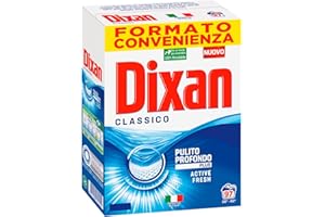 Dixan Classico Pulito Profondo Plus Active Fresh Detersivo in Polvere Smacchiante per Lavatrice Formato 5,82kg - 97 Lavaggi