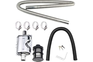 HIFROM Silenziatore di scarico per auto, morsetto di scarico per auto, kit di riscaldamento per generatori di corrente, morsetti in acciaio inox, 24 mm, per riscaldamento ad aria diesel