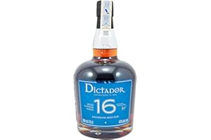 DICTADOR - 16 Ans - Rhum Vieux Ambré - Origine : Colombie - Notes de Fruits à Coque & Muscade - Vieilli en Fût de Bourbon & Sherry - 40% Alcool - 70 cl, 700 milliliters