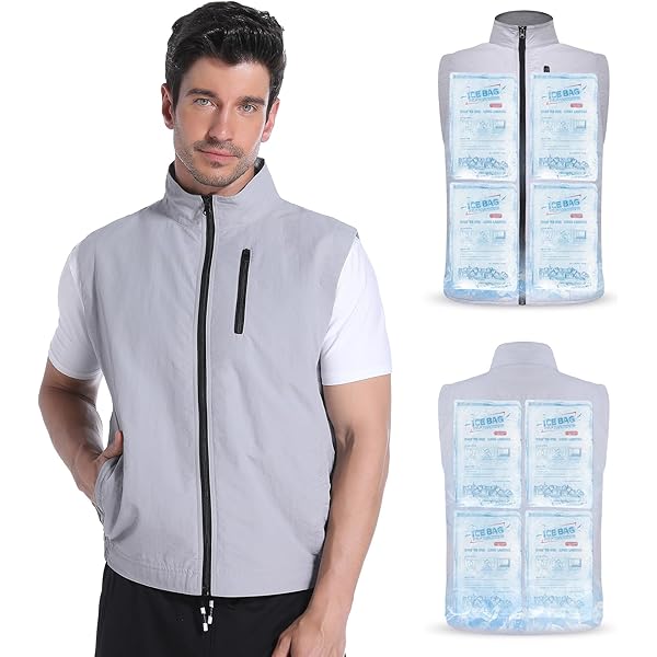 FERNIDA Cooling Vest, Ice Vest with 24 Ice Packs for Men Women