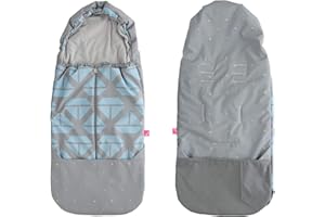 MOTHERHOOD Fußsack aus SOFTSHELL für Buggy Kinderwagen Babyschale wasserdicht und winddicht- Schiffe blau