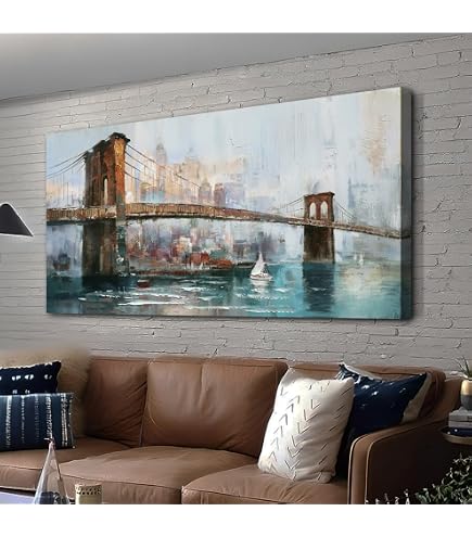 Brooklyn Bridge Wall Art | Modern NYC Canvas Art & Decor