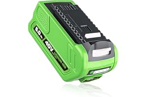 FERRYBOAT 40V 6.0Ah Replacement for GreenWorks 40V Li-ion Battery Compatible with Greenworks G40B2 29727 29462 29252 29472 25312 25322 G-MAX Electric Tools Pack of 1