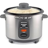 Grunkel Rice Cooker and Steamer RC-L1 Functions for Cooking Rice, Legumes and Vegetables Removable Non-Stick Pot for up to 10