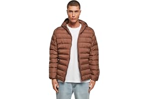 URBAN CLASSICS Giacca Invernale da Uomo con Cappuccio Calda e Trapuntata, Materiale Sintetico Antivento, Piumino Adatto alle Mezze Stagioni, Tasche Foderate