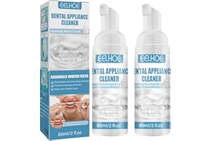 DENO Retainer Cleaner - 2pcs Cleaning Foam For In-visalign & Clear Trays/Aligners | Retainer Cleaner Stain Remover | Mouth Guard Cleaner Cleans Whitens Teeth & Fights Bad Breath 2oz