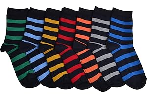 WB SOCKS 7 Pairs of Boys Stripe socks - Rugby Stripes