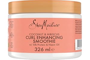 SHEA MOISTURE SheaMoisture Krem stylizujacy Curl Enhancing Smoothie do grubych, kręconych włosów Coconut & Hibiscus stylizujący krem bez spłukiwania nie zawiera silikonów ani siarczanów 326 ml