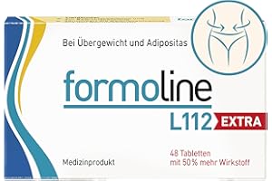 ‎FORMOLINE L112 formoline L112 EXTRA: Kalorienmagnet zum Abnehmen, mit Wirk-Ballaststoff L112 auf natürlicher Basis zur Gewichtsreduktion & -kontrolle, 2x48 Tabletten