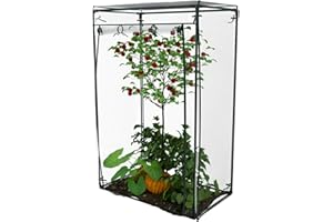 GARMIO® Folien-Gewächshaus Matera Tomatengewächshaus winterfest, Folientunnel für Aufzucht, 100x50x150 cm groß, transparent, Mehrweg, Überwinterungszelt