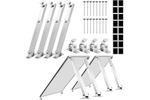 GENERISCH Aufständerung Solarmodul 2 Paneele SET 15°-30° Halterung Balkonkraftwerk Flachdach VERSTELBAR 15-30° 2 Solarpanels Photovoltaik Universal Wand Flachdachmontage, PV Module Einfache Befestigung
