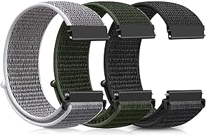 Ecogbd Bracelet de Montre en Nylon 16mm 18mm 19mm 20mm 22mm, Bracelet de sport réglable à libération rapide pour Homme Femme, Tissu souple respirant montre bracelet