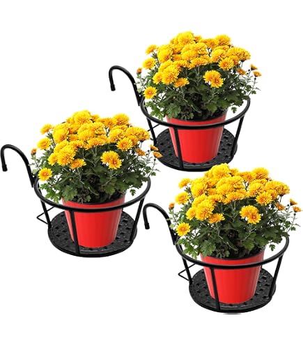 Set 2 Fioriere Sospese In Ferro Per Ringhiera, Cesti Per Balcone, 29x22x16.5 Cm, Antiruggine - 2