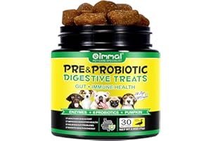 VINIMAY Probiotics for Dogs 30 Chews, Pre & Probiotic Digestive Treats for Dogs, Support Gut & Digestive Health, Sensitive Tums, Anal Glands & Bum Scooting, Loose Stools, Seasonal Allergies, Itchy Skin