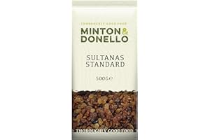 Minton & Donello - Sultanas Standard, 500g - Healthy Snack - School Snack - Lunch Snack - High in Fibre - Suitable for Vegetarians