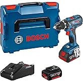 Bosch Professional 18V System Akku-Bohrschrauber GSR 18V-28 (max. Drehmoment (weich/hart): 28 / 63 Nm, inkl. 2x4.0 Ah Akku, L