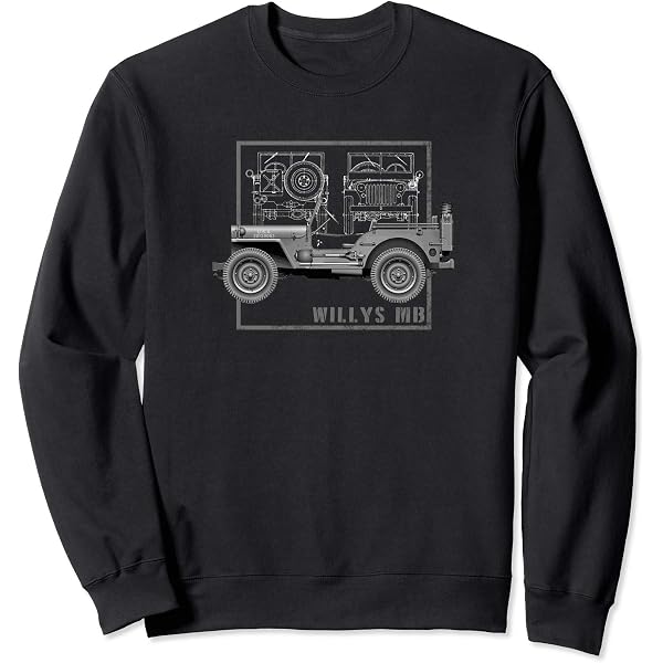 T-Shirt Homme Militaire WW2 - Willys MB Véhicule Américain - Coton - Neuf Avec Étiquettes