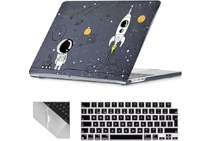 Se7enline Compatible with 13.6 MacBook Air Case M3/M4 M2 2022-2025 13 inch for Model A2681/A3113/A3240 Cool Laptop Hard Shell Case with Keyboard Protective Cover & Trackpad Protector, Rocket Launching