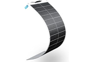 XINPUGUANG 100W Flexible Solar Panel, 12V Super Flexible Solar Panels Bendable Mono Off-Grid Solar Power PV Panel for Marine, Motorhome, Cabin, Van, Car and Uneven Surfaces