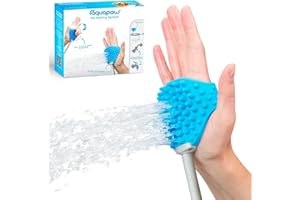 Aquapaw Dog Washer & Shower Attachment | Fast & Easy Indoor & Outdoor Pet Bathing, Massaging & Grooming | Includes 8-Foot Dog Shower Hose | Sprayer & Scrubber in 1 | As Seen on Shark Tank - Blue