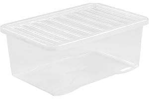 Wham CRYSTAL 45L BOX & LID CLEAR(pack of 3) 10870 x 3