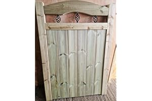 MD Carpentry Workshop Wooden Garden Dome Gate, Pressure Treated, 150cm High x 120cm Wide x 5cm Deep, Green, Wood